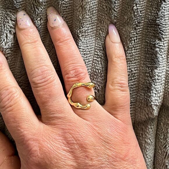 The Fascinating Ring in 14k yellow gold over 925 silver adjustable - Picture 5 of 5